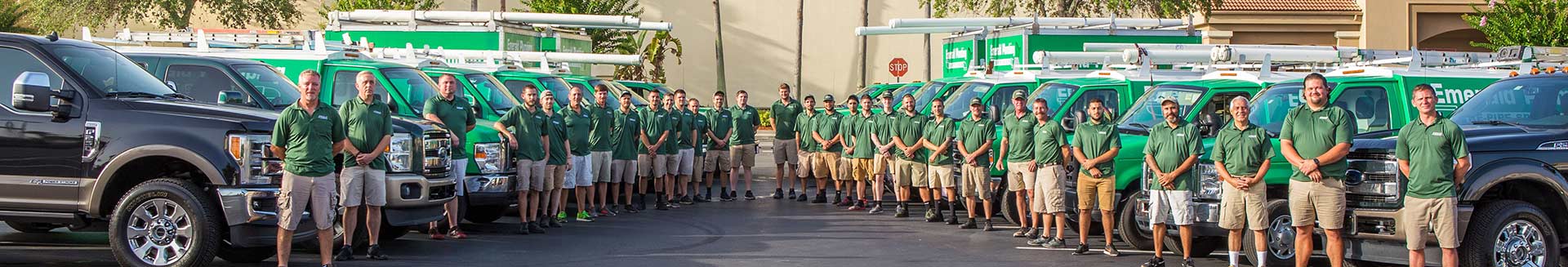 Local Orlando Plumber Staff and Trucks